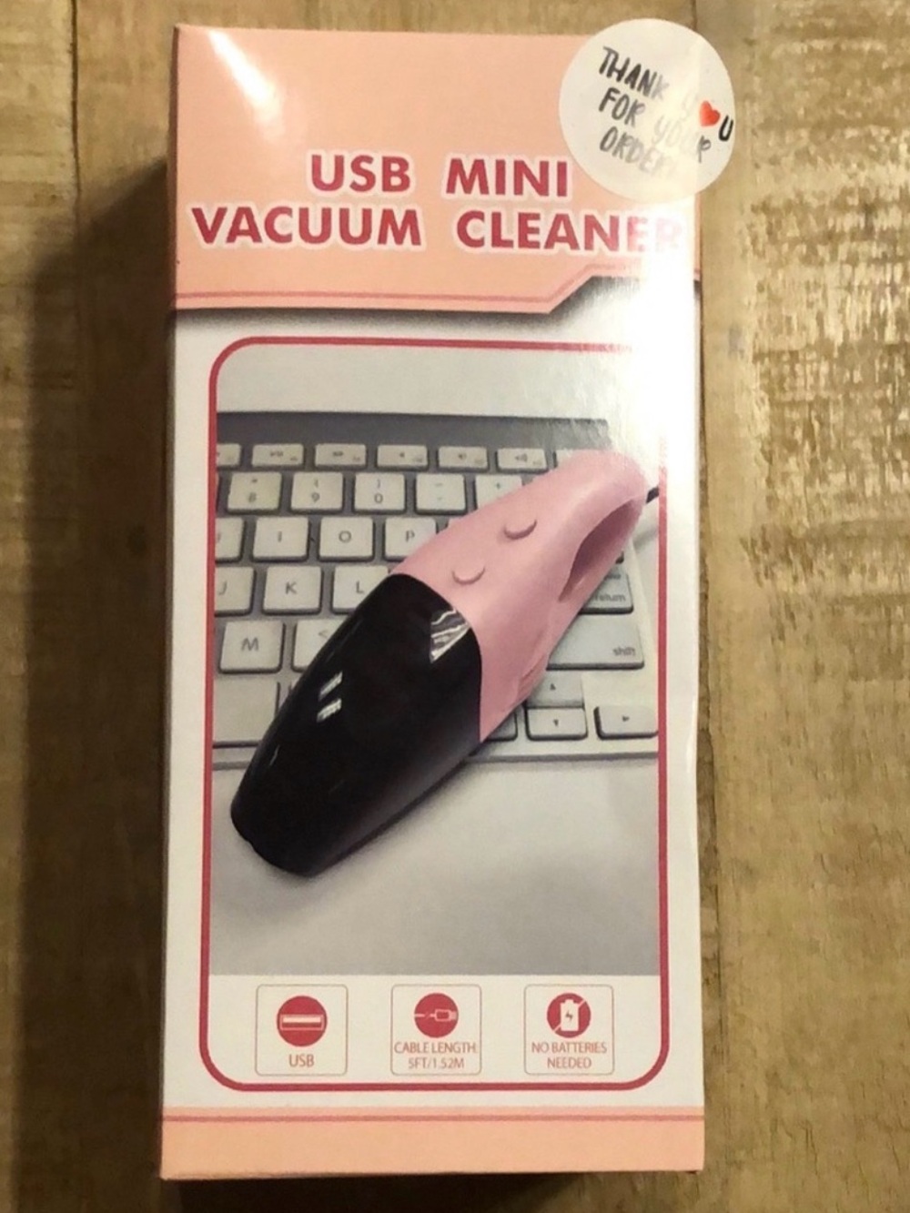 Pink USB Mini Vacuum Cleaner Dustbuster for lotto scratchers NWT